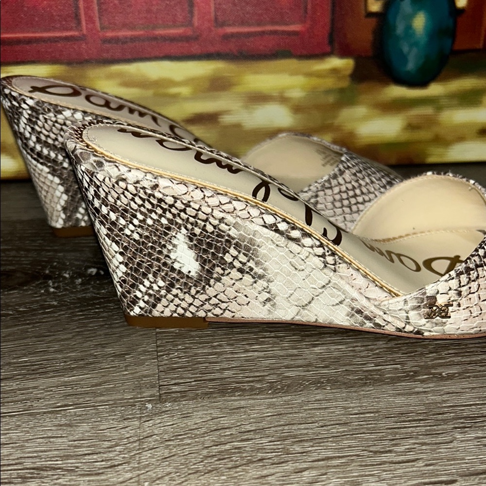 Sam Edelman Gray Python Print Tesma Mules - image 5